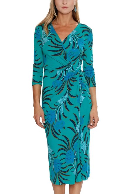 Dress Dvf Borris Dress DVFDL3Q014SFLGN B2389 september floral large green