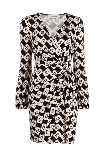 Dress Dvf Toronto Dress DVFDW3Q013PYCKB B2384 paisley chainlink black