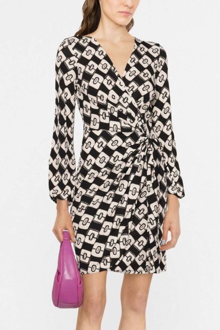 Dress Dvf Toronto Dress DVFDW3Q013PYCKB B2384 paisley chainlink black