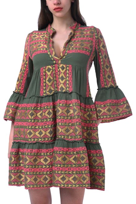 Dress Μ-8352 khaki