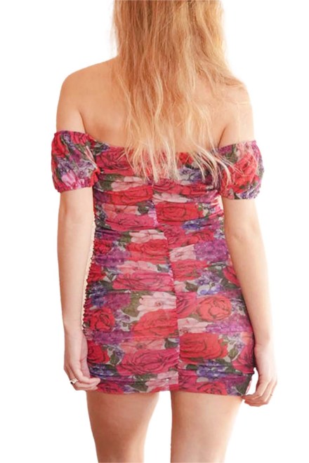 Dress Petrel red floral