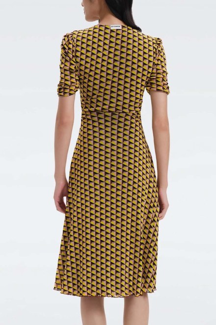 Dress Dvf Koren Reversible Dress DVFDS1R010ABGYY astran med bk/feb geo yoke ye