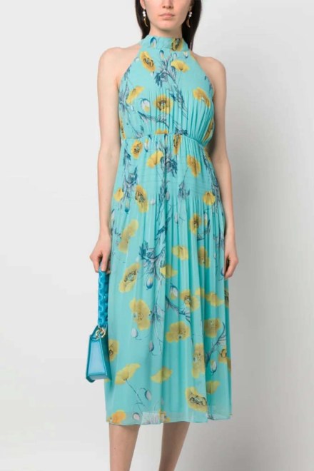 Dress Dvf Lupin Dress DVFDS1R035PYGTQ poppy goddess turquoise