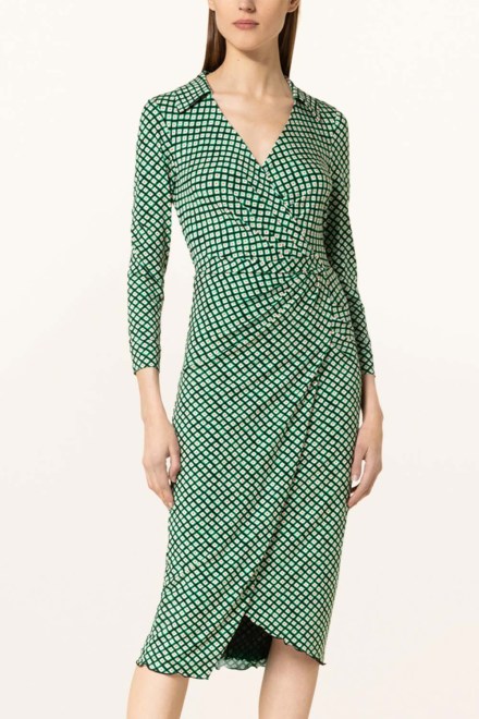 Dress Dvf Palmira Dress DVFDW1R015PCSIG painted cube sm indian green