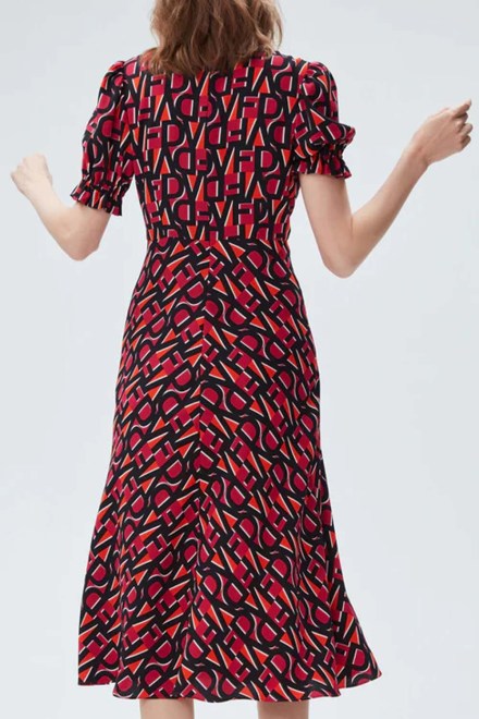 Dress Anaba S/S DVFDS2R042DSMSB C0051 stamp med shocking beet