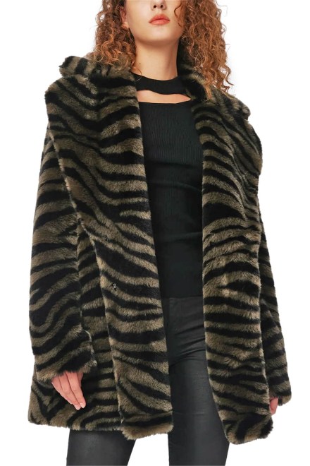 Coat Tanesha DVFNF3S003ZBOLV C7638 zebra olive
