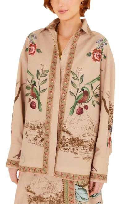 Shirt 368906-26117 bird poetry soft pink