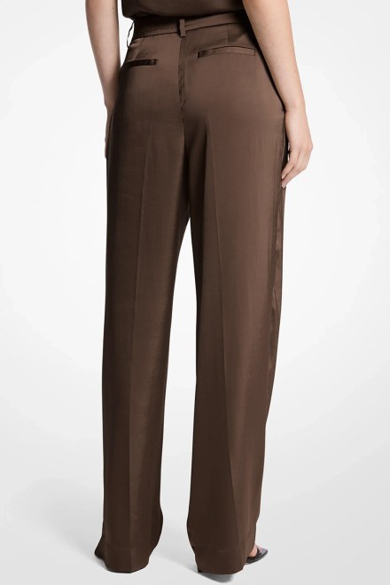 Παντελονα Satin Wide Leg MT530VRAYJ 201 chocolate
