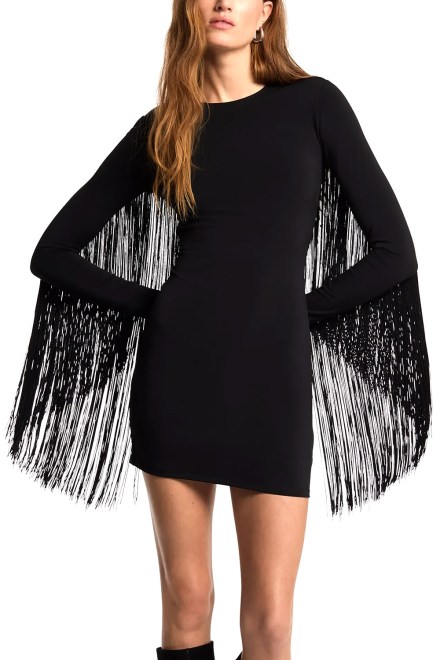 Φορεμα Fringe Ls Mini MF683LGH6J 001 black