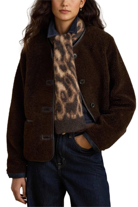 Jacket Teddy-Teddy Pu Patch 297P23442001 200 brown