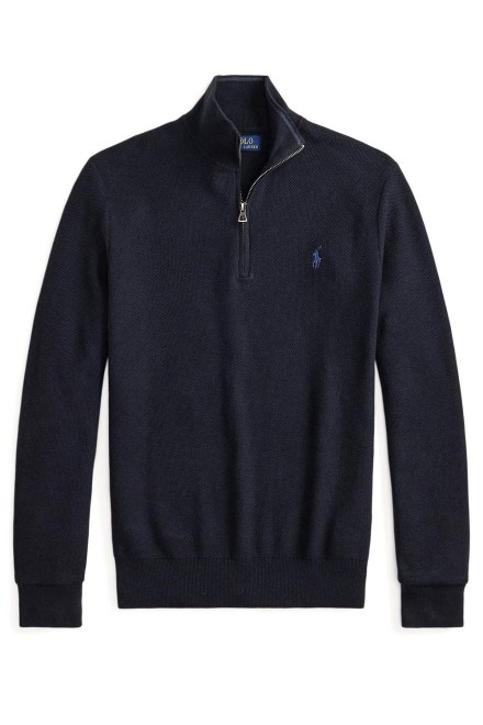Πουλοβερ 32/2 Cotton-Half Zip 710B18060004 410 navy