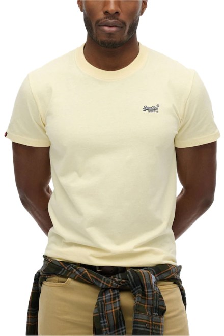 T-Shirt Essential Logo Emb M1011245A j7l pastel yellow/navy