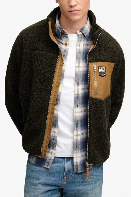 Cardigan Mountain Full Zip Fleece M2014575A m8i surplus goods olive/deep brown