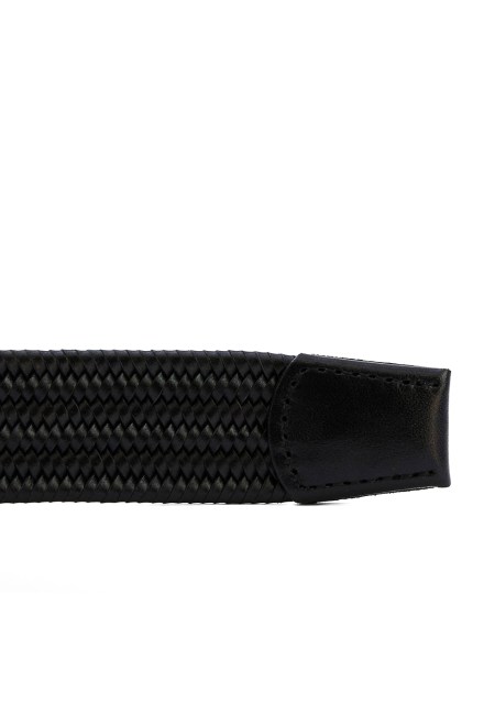 Belt Stretch Leather MAC0486 bk11 black