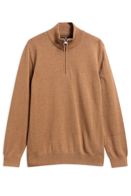 Πουλοβερ Cotton Half Zip MKN1074 sn31 sandstone