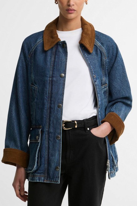 Jacket Denim Modern Beadnell LCA0426 in51 mid blue denim/classic
