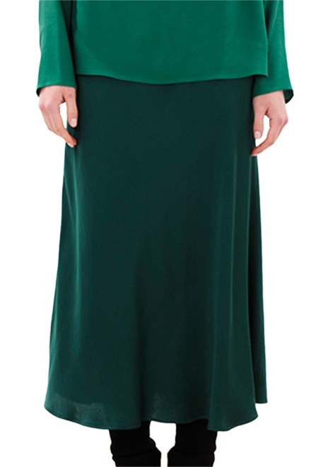 Skirt ''In The Flow'' Bias Cut Midi Skirt W232203 13298-emeraldgreen