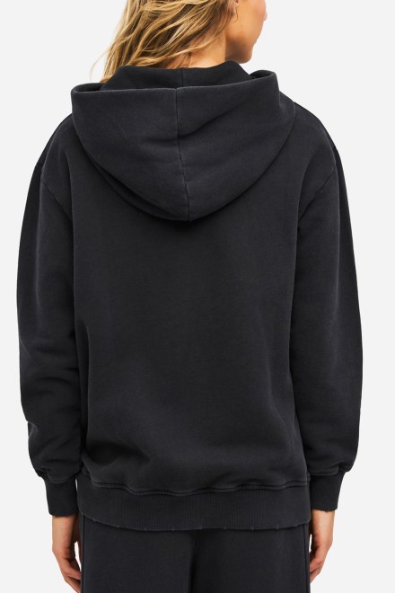 Zip-Hood Oversized Fullzip With Destroys DLWF000044 vintage black