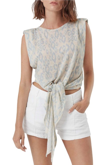 Top AGUIE23 ikat blue