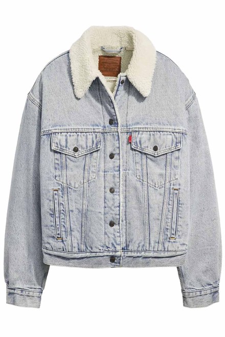 Μπουφαν 90S Sherpa Trucker Light Indigo Worn In A44350010 morning sunlight
