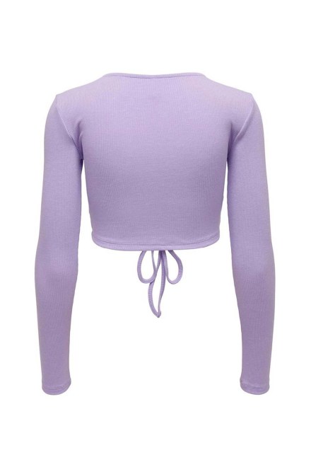 Top Onltrina L/S Rib Top Box Jrs 15284979 15-3716 TCX purple rose
