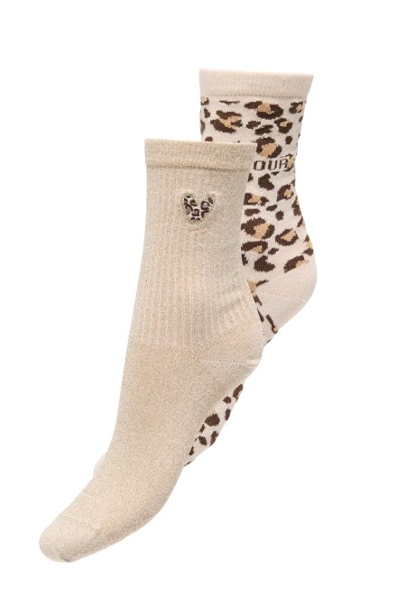Socks (Pack of 2) Onlolivia Leo 15371135 13-0401 TCX oatmeal