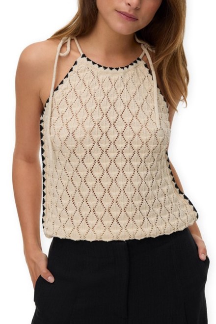 Top Awevelyn Sl Halterneck Crochet 10346057 13-0905 TCX birch