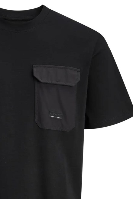 T-Shirt Jcofusion Pocket Ss Crew Neck 12293064 C-N10 black
