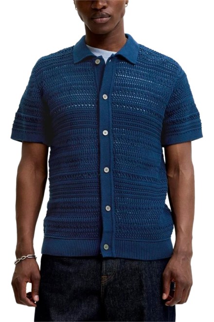 Polo Jprbluhamilton Button Through Ss 12294991 19-4111 TCX pageant blue
