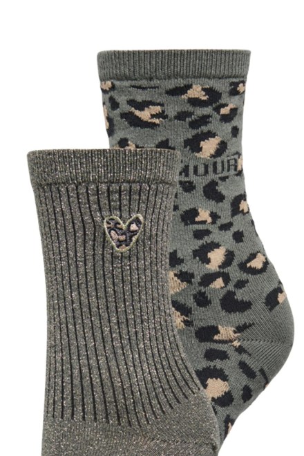 Socks (Pack of 2) Onlolivia Leo 15371135 19-0510 TCX kalamata