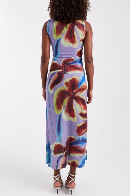 Dress Tsmary Mesh Ruched Maxi 31001288 18-3520 TCX purple heart