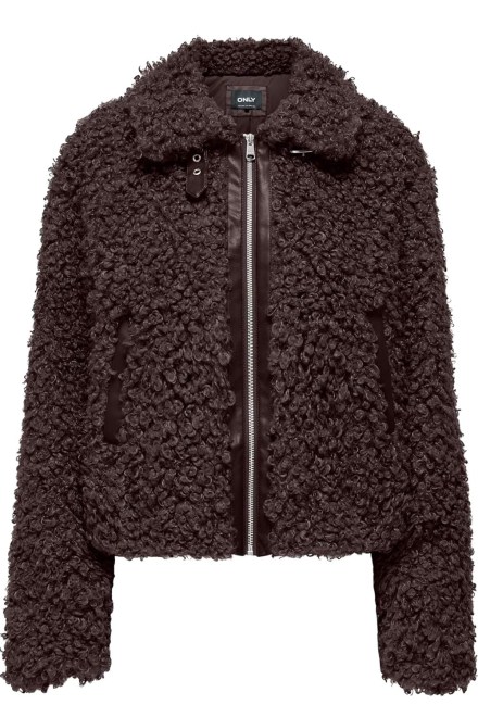 Jacket Onltilda Teddy 15373878 19-1109 TCX chocolate torte