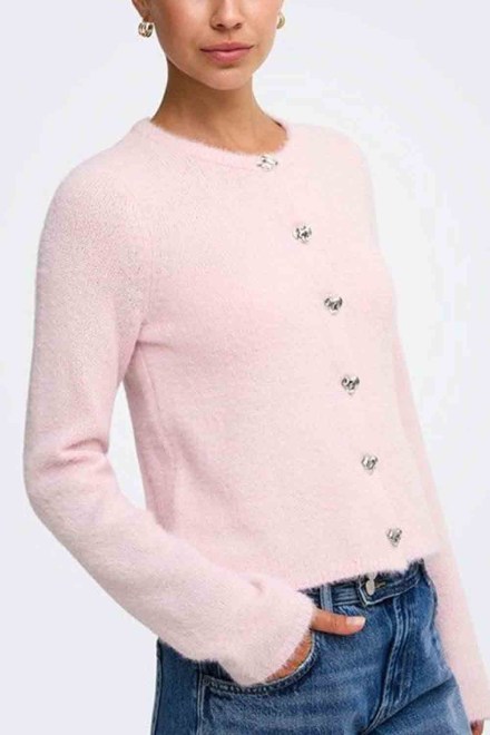Cardigan Onlkerry Piumo Button 15374812 13-2803 TCX pale lilac