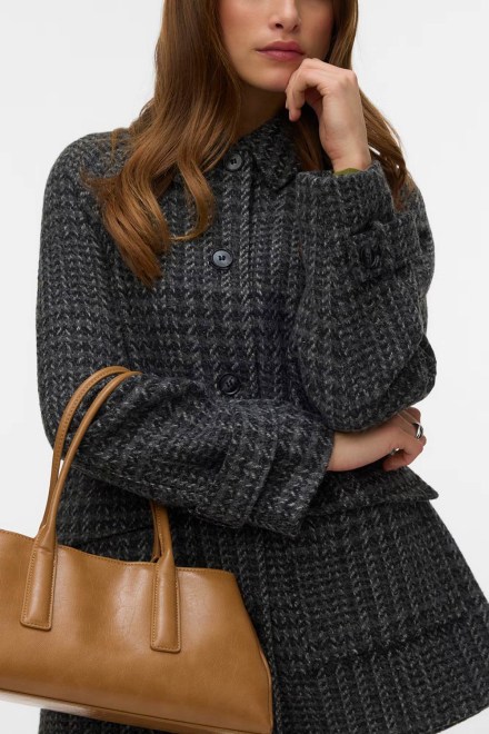 Coat Vmdynasty 10349963 BS000088 dark grey melange