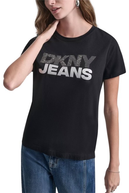 T-Shirt DJ6T1746 AE1 bk/silv silver