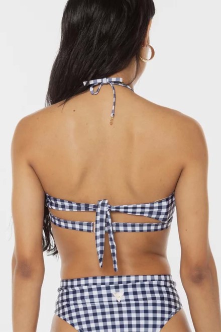 Bikini Top Bandeau W/Removable Cups E3GJ19MC04R l71k small white blue vic