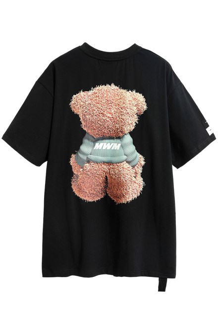 T-Shirt Teddy Print MW093020822 black