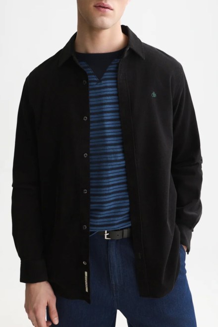 Shirt Fine Corduroy Regular Fit 183698 021 meteorite