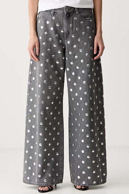 Jeans Stud Detail B3W10096 d28 dark grey denim