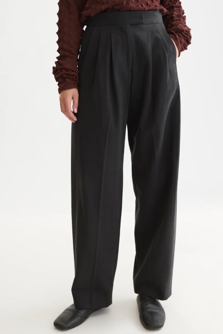 Παντελονι Quinn Mid Rise Wide Leg Gabardine ULH01704F 014 meteorite