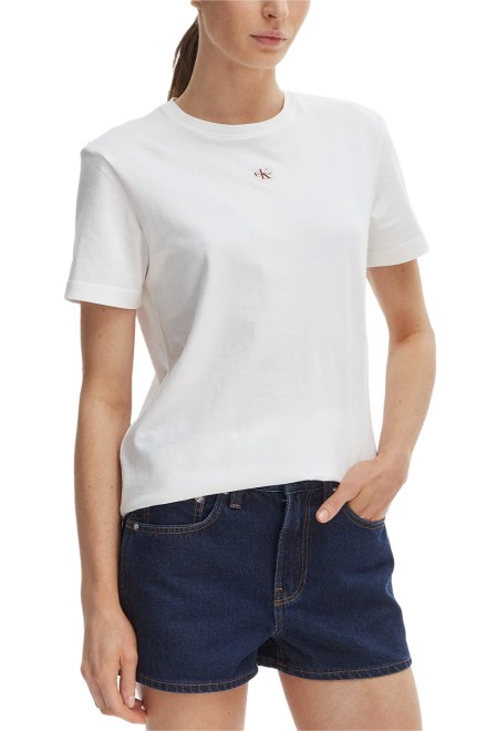 T-Shirt Ss Woven Label Classic Fit LV047F227G YAF bright white