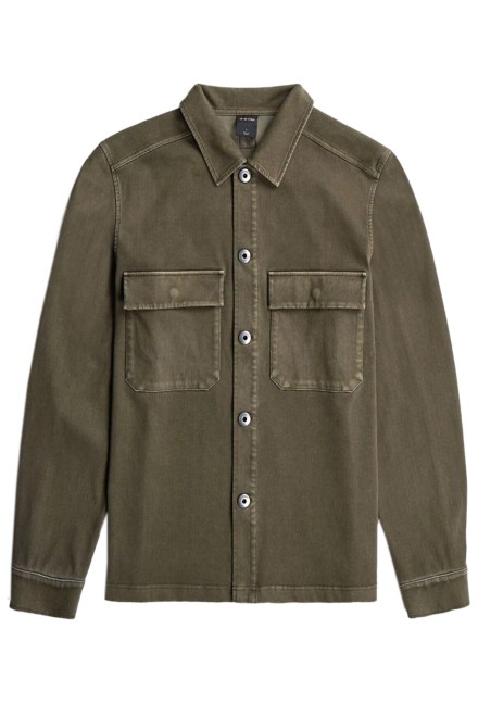 Shirt Washed Hb Overshirt Sw L\S D30657-E161-J313 black olive gd