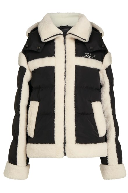 Μπουφαν Shearling Contrast Puffer B4W15004 999 black